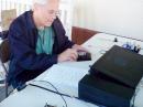 N2KZ sending code on Mr. Morse's porch - Locust Grove, Poughkeepsie, NY